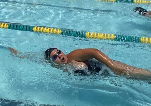 Swimmer doing freestyle